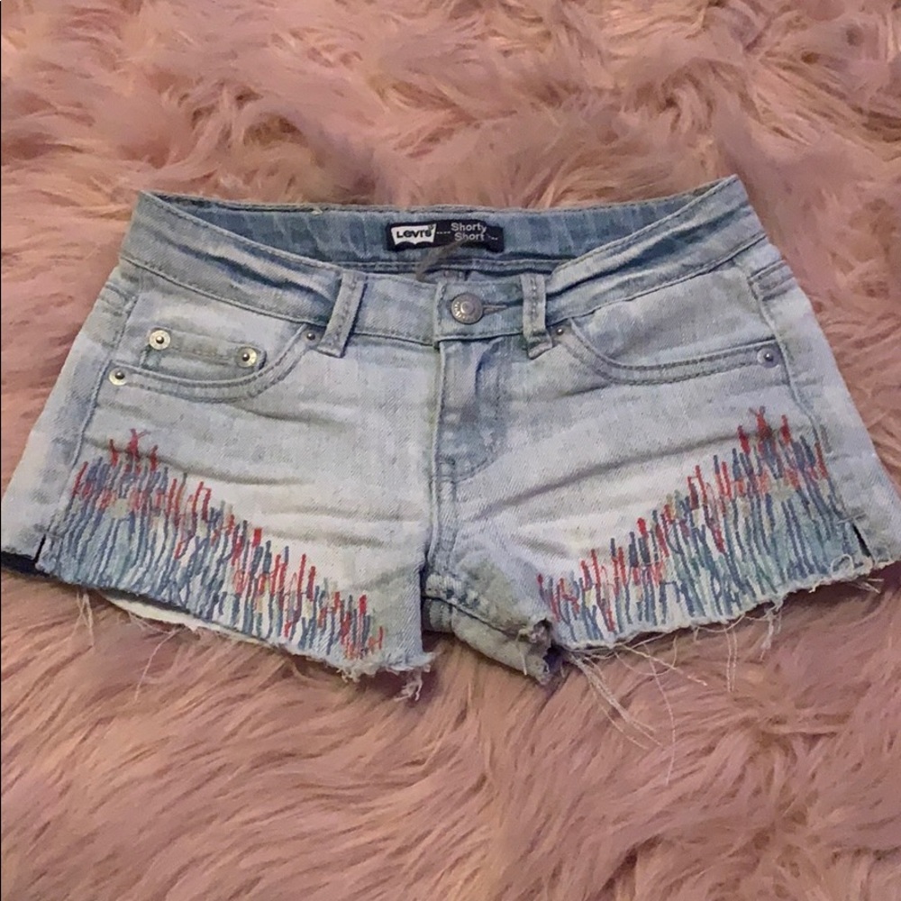 Denim shorts